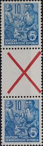 Se-tenant, 3 Workers, Germany, Democratic Republic,  , Crafts, Professions, Wheels
