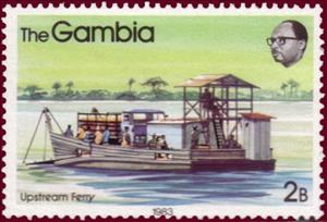 Stamp, Upstream ferry, Gambia,  , Ferries