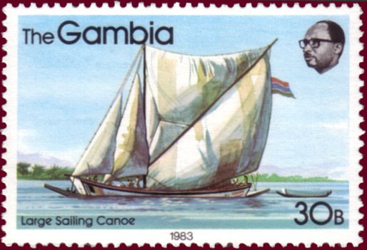 Large sailing canoe