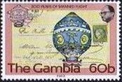 Stamp, Montgolfier Balloon, Gambia,  