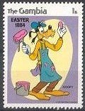 Disney characters painting Easter eggs