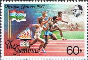Stamp, Running, Gambia,  , Olympic Games, Running