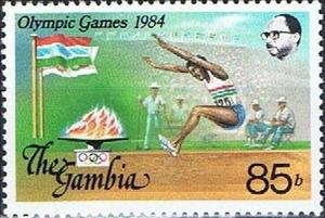 Stamp, Long Jump, Gambia,  , Olympic Games, Long Jump