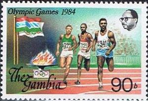 Stamp, Running, Gambia,  , Olympic Games, Running