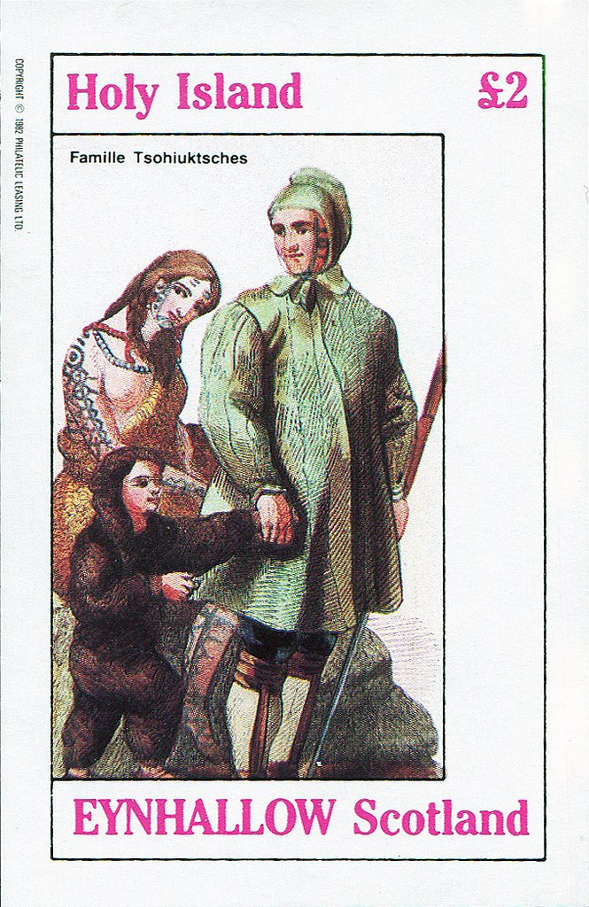 Russia Siberia Chukchi family. XIX century