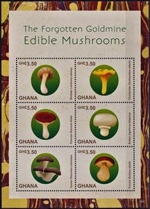Mini Sheet, Various Mushrooms, Ghana,  , Mushrooms