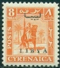 Cyrenaica, Overprinted in Black