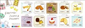 Mini Sheet, Greetings : Sweets & Desserts, Japan,  , Food, Gastronomy, Greetings