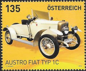 Stamp, Austro Fiat Typ 1C (1921), Austria,  , Cars, Vehicles