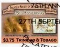 Stamp, 75th Anniversary of Trinidad & Tobago Philatelic Society, Trinidad and Tobago,  , Postal History