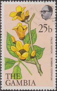 Stamp, False Kapok, Gambia,  , Flowers