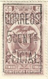 Fiscal Stamp Surcharged