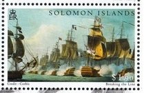 Stamp, Breaking the Line, Solomon Islands,  , Naval Battles, Sailing Ships