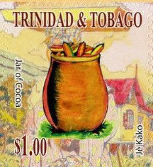 Stamp, Jar of Cocoa, Trinidad and Tobago,  , Agriculture, Traditions