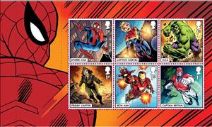 Booklet Pane, Marvel Comics Prestige Booklet Pane 2, United Kingdom of Great Britain & Northern Ireland,  , Cartoons, Comics