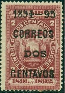 1891/92 Fiscal Stamp Surcharged