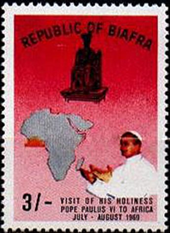 St. Peter; Pope Paul VI and map of Africa