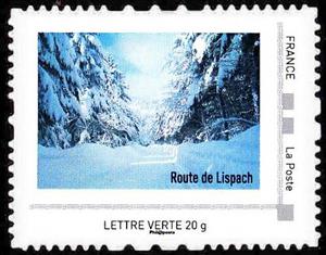 Stamp, Roue de Lispach, France,  , Landscapes, Winter