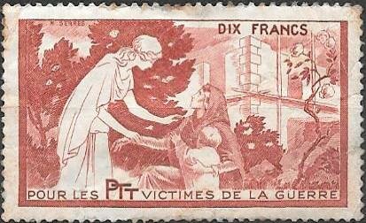 Stamp, Let's shake hands, France,  , Children, Women