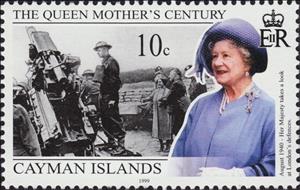 Stamp, Looking at London's defences, Cayman Islands,  , Artillery, Photographs, Queens, Royalty