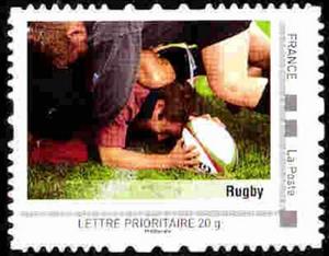 Stamp, Rugby, France,  , Rugby, Sports