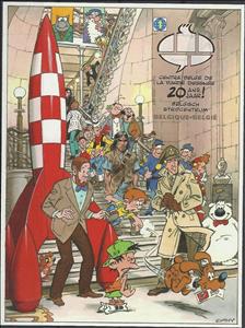 Souvenir Sheet, Block 20 Years Belgian Comics Museum, Belgium,  , Anniversaries and Jubilees, Cartoons, Comics