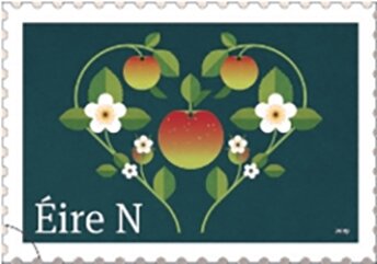Stamp, Love & Marriage, Ireland,  , Flowers, Fruits, Love