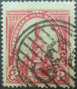 Stamp, Monument Francisco Morazan, El Salvador,  