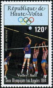 Stamp, Volleyball, Upper Volta,  , Olympic Games, Sports, Volleyball