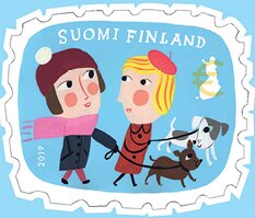 Stamp, Shared Pleasures, Finland,  , Dogs