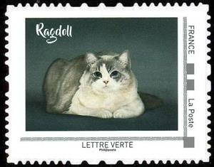 Stamp, Ragdoll, France,  , Animals (Fauna), Cats, Mammals