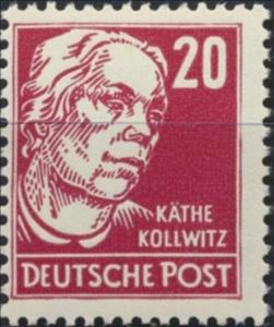 Stamp, Käte Kollwitz (1867-1945), Germany, Democratic Republic,  , Famous People, Painters, Women