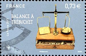 Stamp, Precision balance, France,  , Scales (balance)