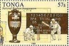 Stamp, The Ashes trophy, Tonga,  , Baseball, Sports, Trophies