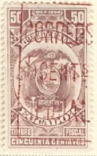 Fiscal Stamp Surcharged