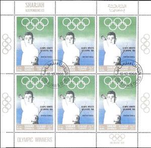 Mini Sheet, Christian d’Oriola (1928-2007), Sharjah,  , Fencing, Olympic Games