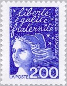 Stamp, Marianne type Luquet, France,  , Stylized Figures / Persons, Women