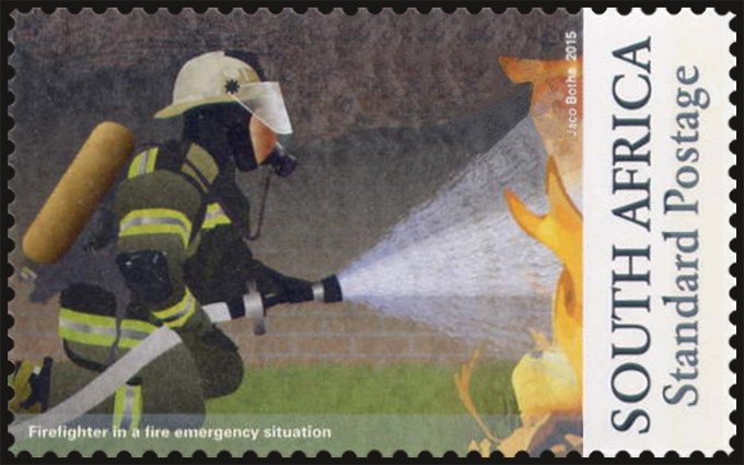 Firefighter in a Fire Emergency Situation