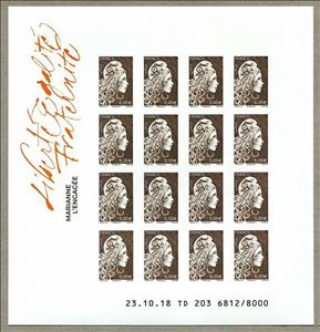 Mini Sheet, Marianne, France,  , Famous People, Symbols