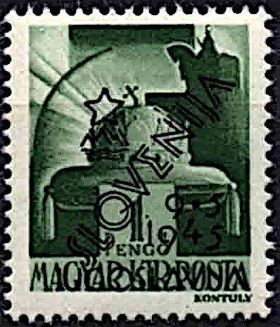 Crown of St. Stephen, overprinted