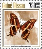 Stamp, Heraclides aristodemus ponceanus, Guinea-Bissau,  , Animals (Fauna), Butterflies, Insects