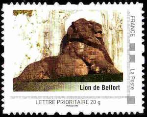 Stamp, Lion de Belfort, France,  , Sculptures