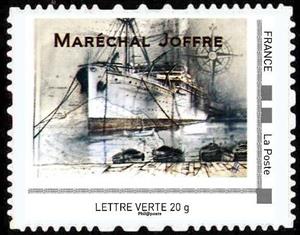 Stamp, Oldest Ships of the Merchant Marine, France,  , Ships