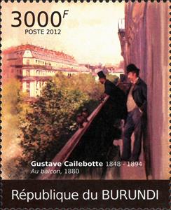 Stamp, "On the Balcony" (1880), Burundi,  , Paintings