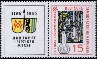 Stamp, Leipzig autumn fair, Germany, Democratic Republic,  , Fairs, Glass and Earthenware
