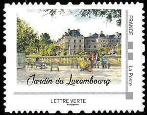 Stamp, Jardin du Luxembourg, France,  , Gardens