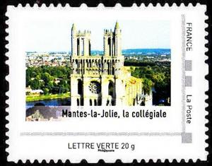 Stamp, Mantes-la-Jolie, la collégiale, France,  , Churches - Cathedrals - Basilicas - Chapels