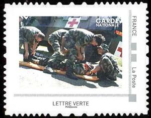 Stamp, The National Guard, France,  