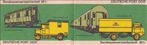 Booklet, Booklet-Transportmittel (Sonderpostwertzeichen), Germany, Democratic Republic,  , Famous People, Labour Organisations, Men