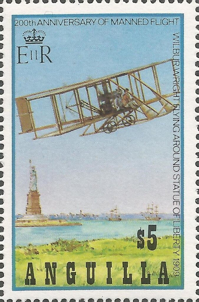 Wilbur Wright Flying Around Statue of Liberty, 1909